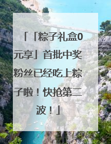 「粽子礼盒0元享」首批中奖粉丝已经吃上粽子啦！快抢第二波！
