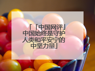 「中国网评」中国始终是守护人类和平安宁的中坚力量