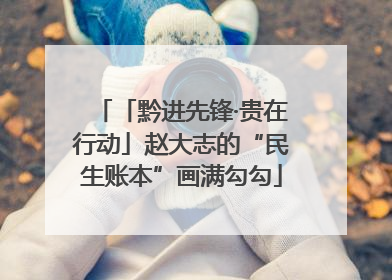 「黔进先锋·贵在行动」赵大志的“民生账本”画满勾勾