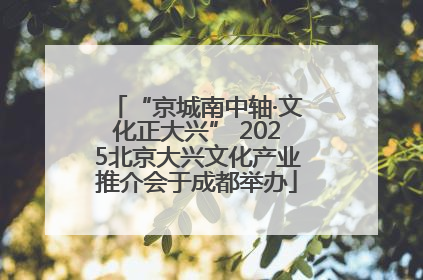 “京城南中轴·文化正大兴” 2025北京大兴文化产业推介会于成都举办