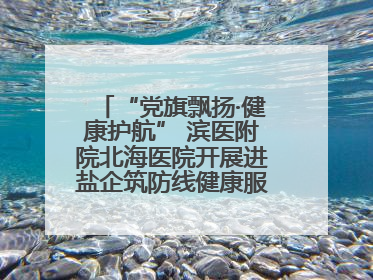“党旗飘扬·健康护航” 滨医附院北海医院开展进盐企筑防线健康服务行动