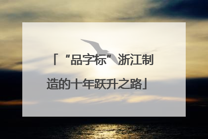 “品字标”浙江制造的十年跃升之路