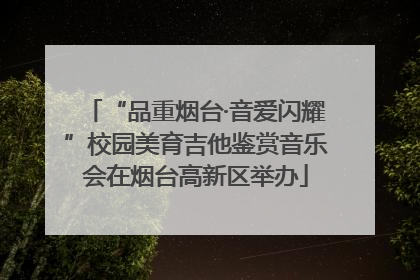 “品重烟台·音爱闪耀”校园美育吉他鉴赏音乐会在烟台高新区举办