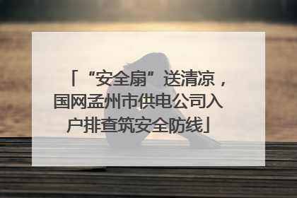 “安全扇”送清凉，国网孟州市供电公司入户排查筑安全防线