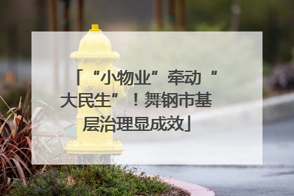 “小物业”牵动“大民生”！舞钢市基层治理显成效