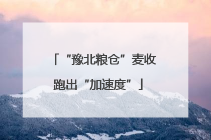 “豫北粮仓”麦收跑出“加速度”
