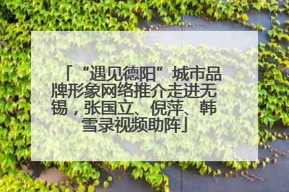 “遇见德阳”城市品牌形象网络推介走进无锡，张国立、倪萍、韩雪录视频助阵