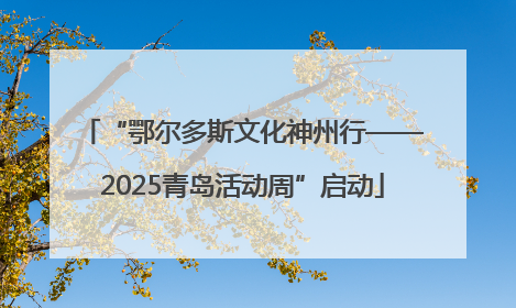 “鄂尔多斯文化神州行——2025青岛活动周”启动