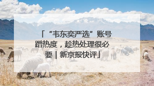“韦东奕严选”账号蹭热度，趁热处理很必要｜新京报快评