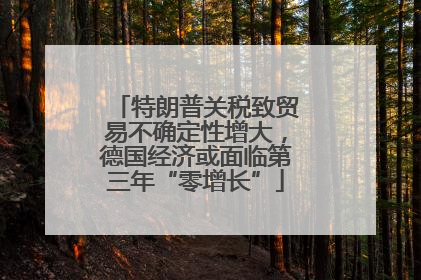特朗普关税致贸易不确定性增大，德国经济或面临第三年“零增长”