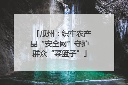 瓜州：织牢农产品“安全网”守护群众“菜篮子”