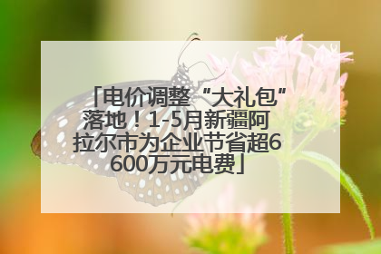 电价调整“大礼包”落地！1-5月新疆阿拉尔市为企业节省超6600万元电费