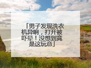 男子发现洗衣机异响，打开被吓晕！没想到竟是这玩意