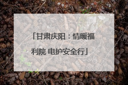 甘肃庆阳：情暖福利院 电护安全行