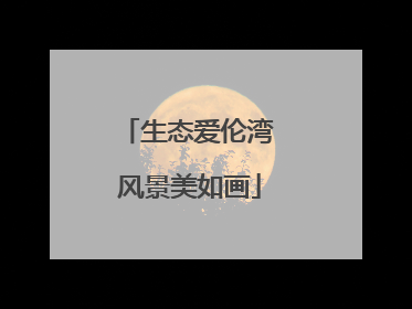 生态爱伦湾 风景美如画
