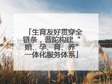 生育友好贯穿全链条，普陀构建“婚、孕、育、养”一体化服务体系