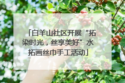 白羊山社区开展“拓染时光，丝享美好”水拓画丝巾手工活动