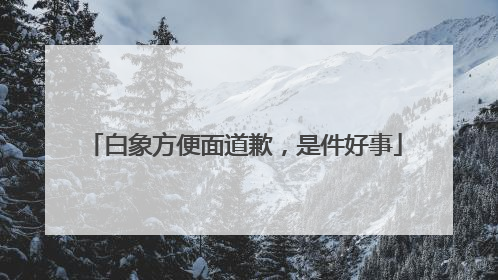 白象方便面道歉，是件好事