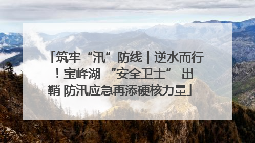 筑牢“汛”防线｜逆水而行！宝峰湖 “安全卫士” 出鞘 防汛应急再添硬核力量