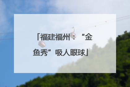 福建福州：“金鱼秀”吸人眼球