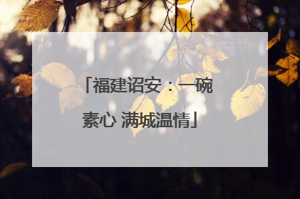 福建诏安：一碗素心 满城温情