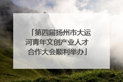 第四届扬州市大运河青年文创产业人才合作大会顺利举办