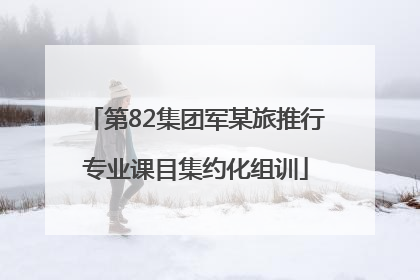 第82集团军某旅推行专业课目集约化组训