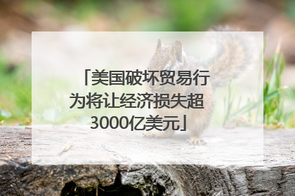 美国破坏贸易行为将让经济损失超3000亿美元