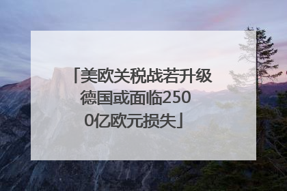 美欧关税战若升级 德国或面临2500亿欧元损失