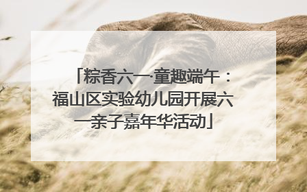 粽香六一·童趣端午：福山区实验幼儿园开展六一亲子嘉年华活动