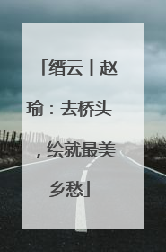 缙云丨赵瑜：去桥头，绘就最美乡愁