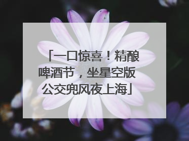 一口惊喜！精酿啤酒节，坐星空版公交兜风夜上海