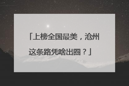 上榜全国最美，沧州这条路凭啥出圈？