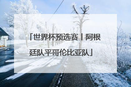世界杯预选赛丨阿根廷队平哥伦比亚队