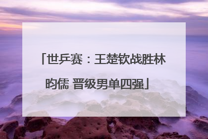 世乒赛：王楚钦战胜林昀儒 晋级男单四强