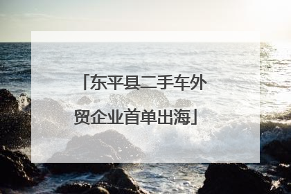 东平县二手车外贸企业首单出海