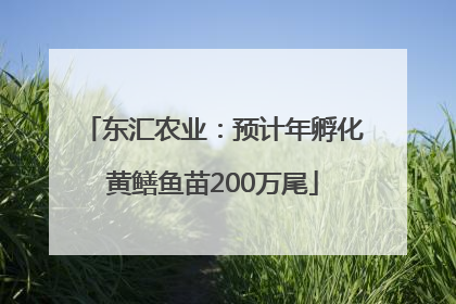 东汇农业：预计年孵化黄鳝鱼苗200万尾