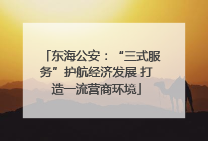 东海公安：“三式服务”护航经济发展 打造一流营商环境