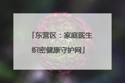 东营区：家庭医生织密健康守护网