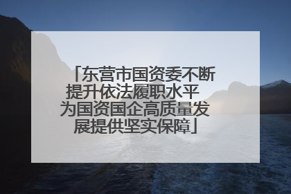 东营市国资委不断提升依法履职水平 为国资国企高质量发展提供坚实保障