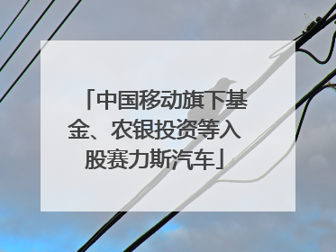 中国移动旗下基金、农银投资等入股赛力斯汽车