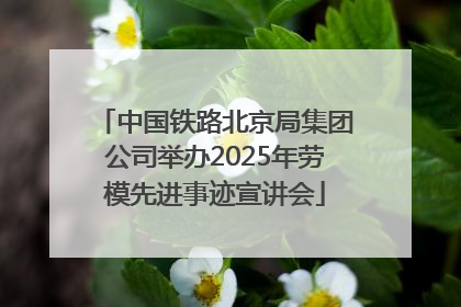 中国铁路北京局集团公司举办2025年劳模先进事迹宣讲会