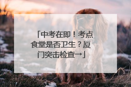中考在即！考点食堂是否卫生？厦门突击检查→