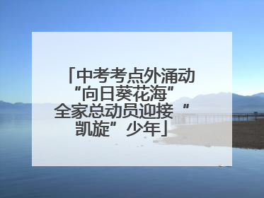 中考考点外涌动“向日葵花海” 全家总动员迎接“凯旋”少年