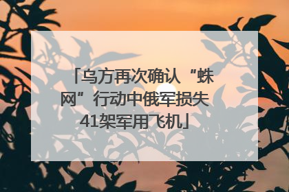 乌方再次确认“蛛网”行动中俄军损失41架军用飞机