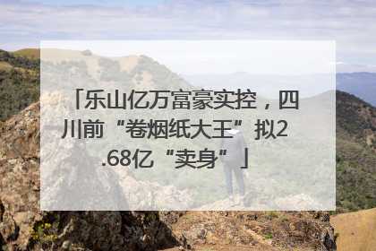 乐山亿万富豪实控，四川前“卷烟纸大王”拟2.68亿“卖身”