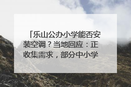 乐山公办小学能否安装空调？当地回应：正收集需求，部分中小学已启动安装｜云求助