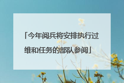 今年阅兵将安排执行过维和任务的部队参阅