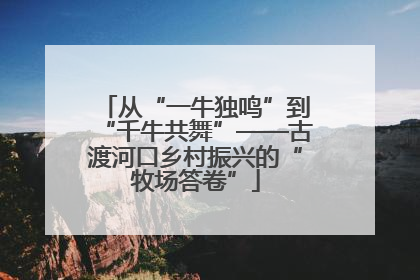 从“一牛独鸣”到“千牛共舞”——古渡河口乡村振兴的“牧场答卷”
