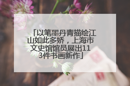 以笔墨丹青描绘江山如此多娇，上海市文史馆馆员展出113件书画新作